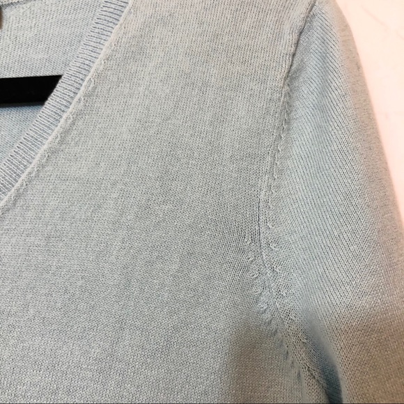 NWT LOFT Floral V-neck Mixed Media Sweater floral touch long sleeve office work - Picture 9 of 15